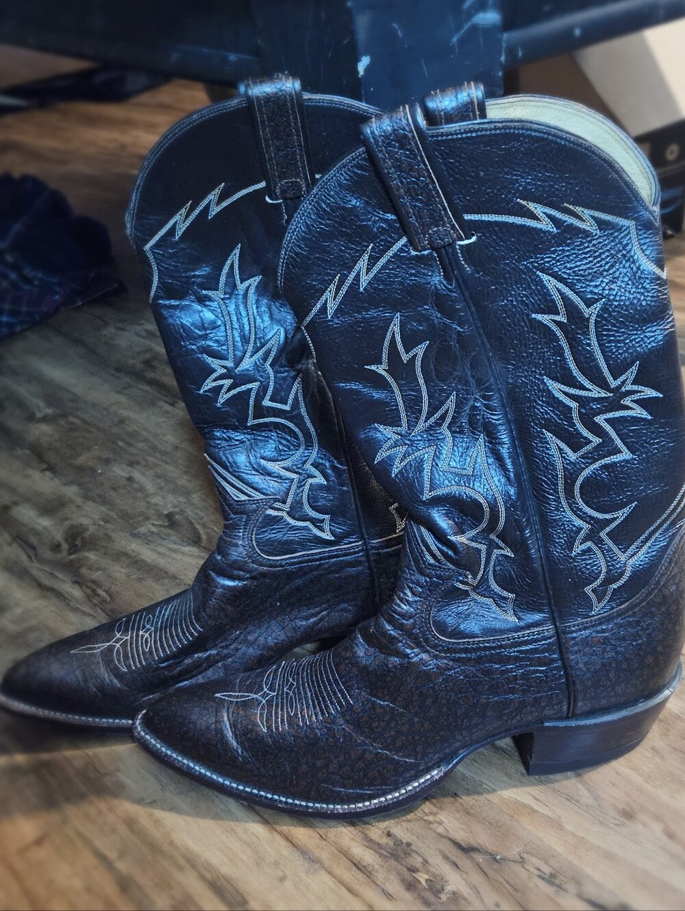 Tony Lama Vintage Exotic Cariboy Cowboy Boots